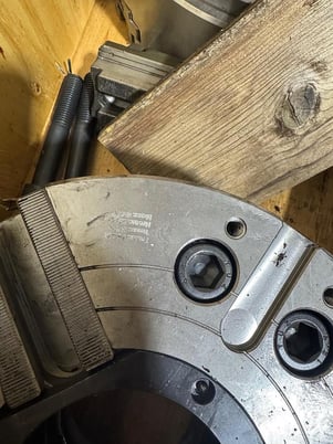 12" TonFou #TF3X-12A8, high-speed wedge type through hole power chuck, 3-jaw, A2-8, 4.33" hole - Image 6