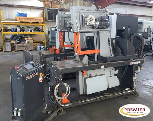 18" x 22.25" Hem #VT100LM-45, manual vertical band saw, 15' x 1-1/4" x .042" blade, 5 HP, 2021 - Image 1