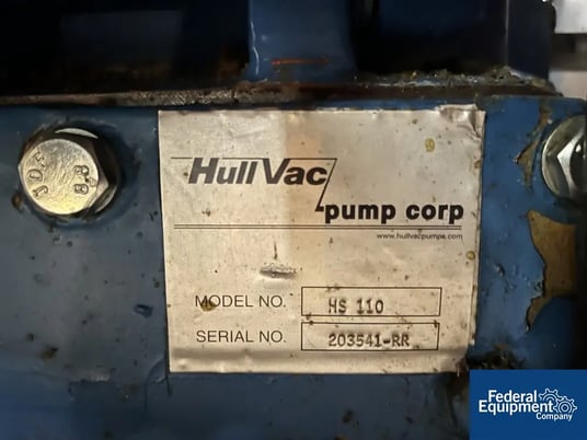 Hull #HS110, Oil Seal Vacuum Pump, 5 HP, 230/460 V. - Image 2