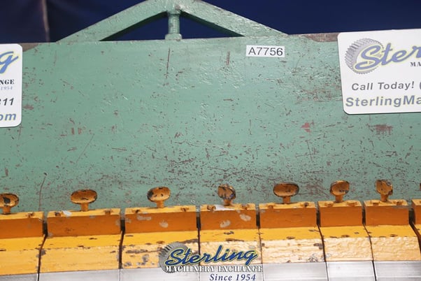 12 gauge x 4' Chicago #BPO-412-6, heavy duty finger brake, 2 counter weights - Image 8