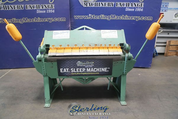 12 gauge x 4' Chicago #BPO-412-6, heavy duty finger brake, 2 counter weights - Image 10