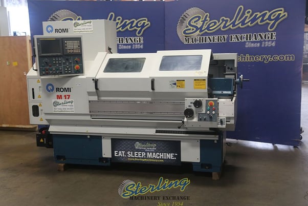 16" x 43" Romi #M17, engine lathe, 2.56" bore, 4000 RPM, Fanuc 21i-T, tool post, rigid tap, 2004 - Image 3