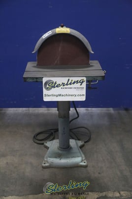 16" Apex #16-S, disc grinder, 1.5 HP, 220 V., 3-phase, table elevating mechanism, table tilt handwheel - Image 2