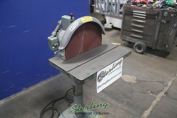16" Apex #16-S, disc grinder, 1.5 HP, 220 V., 3-phase, table elevating mechanism, table tilt handwheel - Image 7
