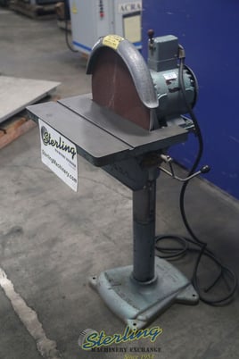 16" Apex #16-S, disc grinder, 1.5 HP, 220 V., 3-phase, table elevating mechanism, table tilt handwheel - Image 9