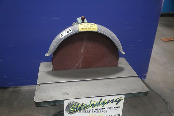 16" Apex #16-S, disc grinder, 1.5 HP, 220 V., 3-phase, table elevating mechanism, table tilt handwheel - Image 10