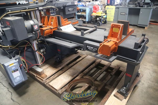 12.75" x 12.75" Hem #H90A-4, horizontal bandsaw, 3 HP, 12'10"L x 1" H x .035" blade, automatic barfeed - Image 2