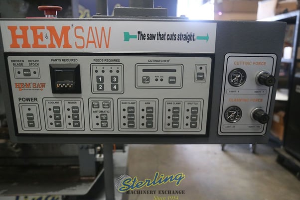 12.75" x 12.75" Hem #H90A-4, horizontal bandsaw, 3 HP, 12'10"L x 1" H x .035" blade, automatic barfeed - Image 6