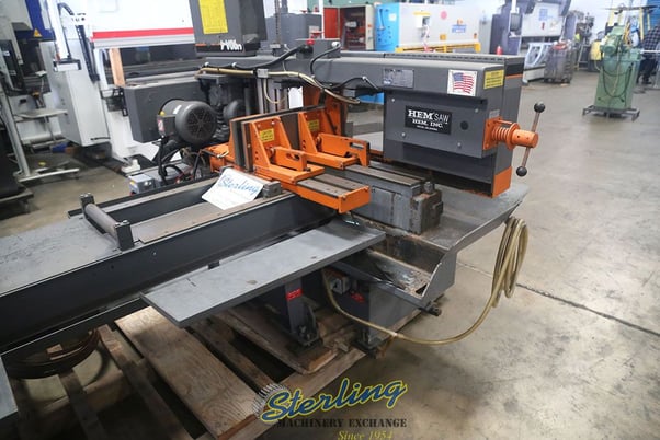 12.75" x 12.75" Hem #H90A-4, horizontal bandsaw, 3 HP, 12'10"L x 1" H x .035" blade, automatic barfeed - Image 10
