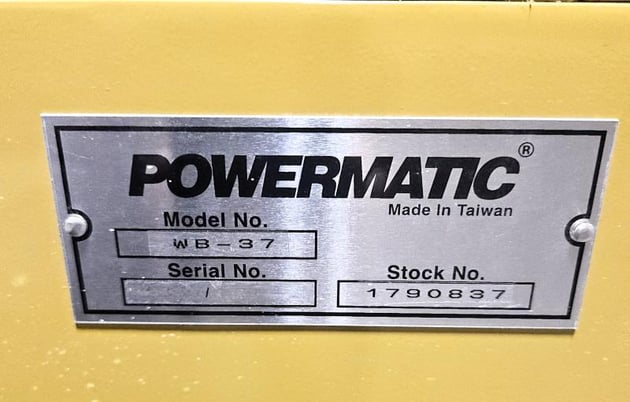 37" x 60" Powermatic #PM-37, Single head Wide Belt Sander, 4" diameter rubberized contact roll, 20 HP - Image 3