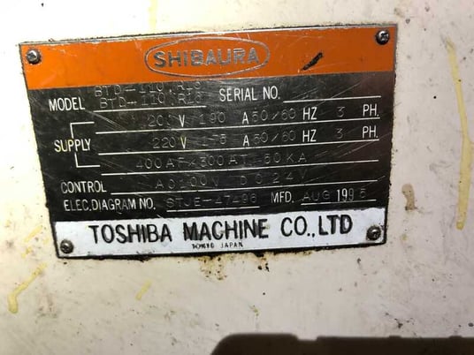 4.3" Toshiba #BA BTD-110R16, Horizontal Table Type Boring Mill, 65" width x 55" Long table, 19.7" spindle - Image 9