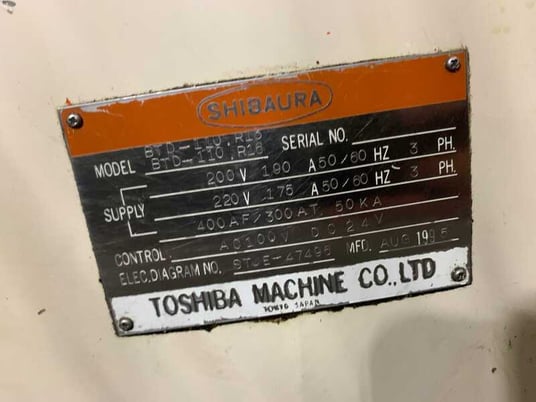 4.3" Toshiba #BA BTD-110R16, Horizontal Table Type Boring Mill, 65" width x 55" Long table, 19.7" spindle - Image 10
