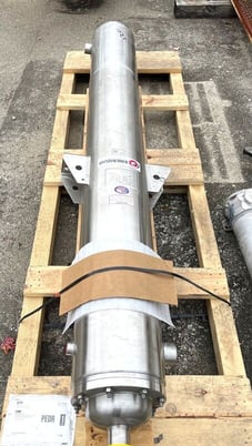 85 sq.ft., 150 psi shell, Enerquip, 150 psi tube, sanitary shell & tube heat exchanger, 375&deg;F, 8" diameter x - Image 9