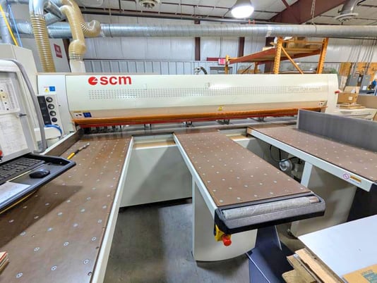 SCM #Sigma-Impact-105-PLM, front load panel saw, 19' x23' table, 2800 cfm dust collector, 7 clamps, 2005 - Image 1