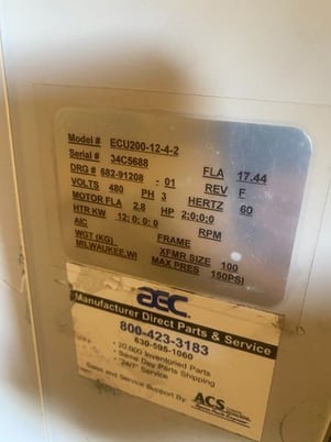 12 KW AEC #ECU200-12-4-2, Water Temperature Controller, 150 psi, 2 HP, 480 V. - Image 3