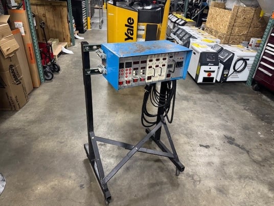 DME, 8 zone hot runner controller on stand with cables - Image 1