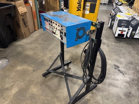 DME, 8 zone hot runner controller on stand with cables - Image 3