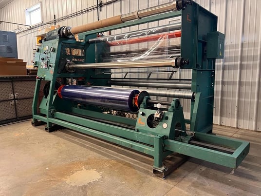 Voorwood #S60-18/187, duplex slitter rewinder, 60" width, 18" unwind/rewind diameter, shaftless unwind - Image 1