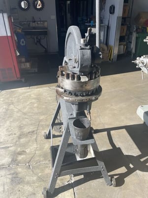 Rotex #18, Hand Operated Turret Punch, 18" throat, 16 gauge, 18 station, stand mount, 5/32"-2" punches & dies - Image 2