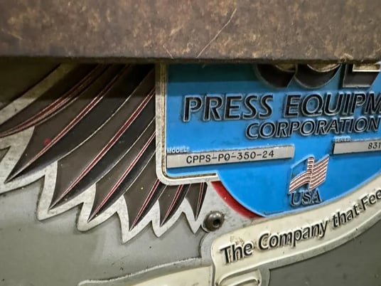 15000 lb. Coe Press Equipment #CPR-150-24-PO / CPPS-350, servo feed line, 24" W x .125" stock, 60" OD - Image 5