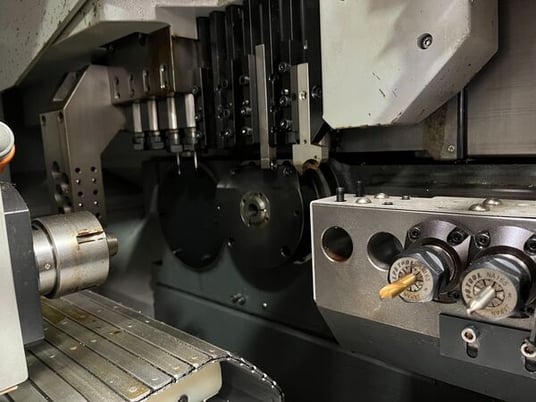 Hanwha #XD20H, swiss type automatic screw, .787" diameter, Edge bar feeder, 2010 - Image 2