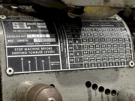 9" South Bend #CL-670Z, bench top engine lathe, 3-jaw chuck, 52-1475 RPM - Image 2