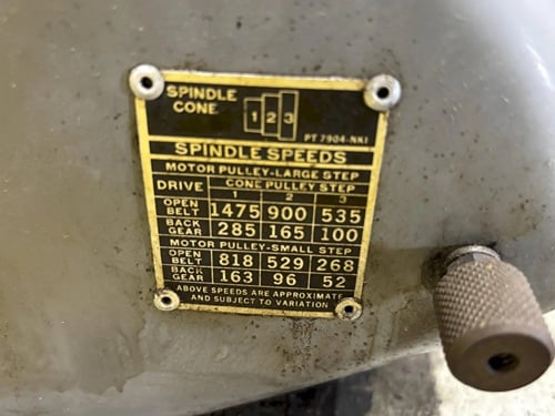 9" South Bend #CL-670Z, bench top engine lathe, 3-jaw chuck, 52-1475 RPM - Image 8