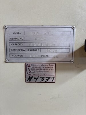 144" x 0.25" Krras #RAS-376, Plate Shears, 39" Back Gauge, 15 HP, 10 SPM, NC Control, 460 V., 2012 - Image 5