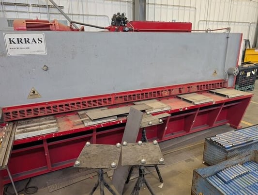 144" x 0.25" Krras #RAS-376, Plate Shears, 39" Back Gauge, 15 HP, 10 SPM, NC Control, 460 V., 2012 - Image 8