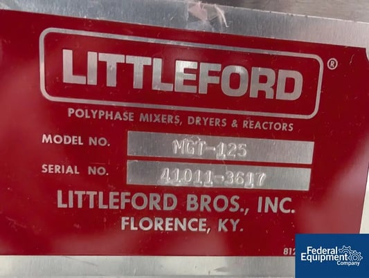 125 Liter Lttleford Lodige #MGT-125P, High Shear Granulator, Stainless Steel, 1985 - Image 2