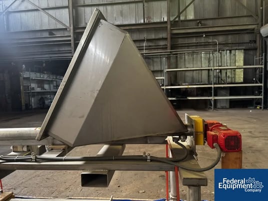 4" diameter, S Howes #4C24, Inclined Screw Conveyor, Stainless Steel, 1 HP, 24' L, 230/460 V., 10' cu.ft. - Image 6