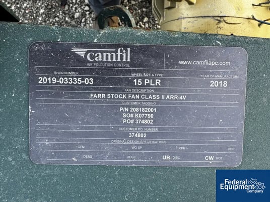 Camfil Farr #GS4, Dust Collector, Carbon Steel, 7.5 HP blower, 2011 (3 available) - Image 6