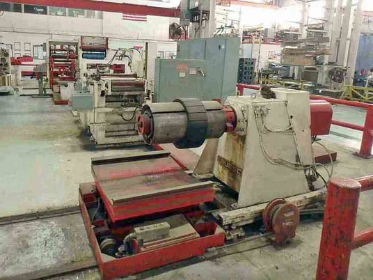 18" x 2.875" Ruesch, slitting line, 6000 lb., 250 FPM, hydraulic expansion, 3 segment mandrel, 12"-16" ID w/ - Image 1
