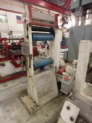 18" x 2.875" Ruesch, slitting line, 6000 lb., 250 FPM, hydraulic expansion, 3 segment mandrel, 12"-16" ID w/ - Image 2