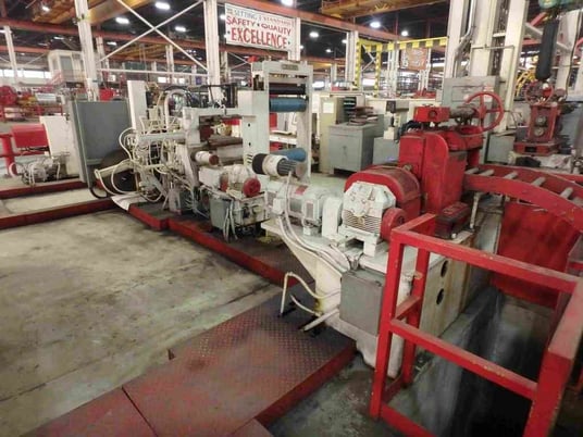 18" x 2.875" Ruesch, slitting line, 6000 lb., 250 FPM, hydraulic expansion, 3 segment mandrel, 12"-16" ID w/ - Image 5