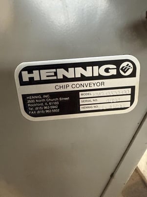 12" wide x 48" long Hennig #KM0-0320-00, chip conveyor - Image 9