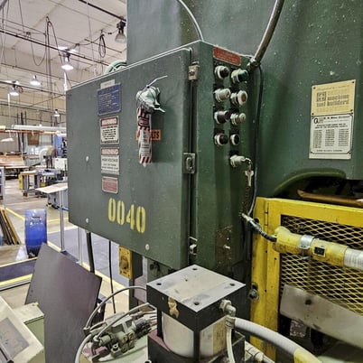 110 Ton, Bliss #C-110, OBI press, 8" stroke, CWP SMX-24 servo feeder - Image 8