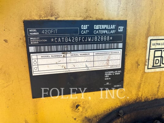 Cat 420FIT, Backhoe Loader, 6051 hours, S/N: JWJ02008, 2014 - Image 5
