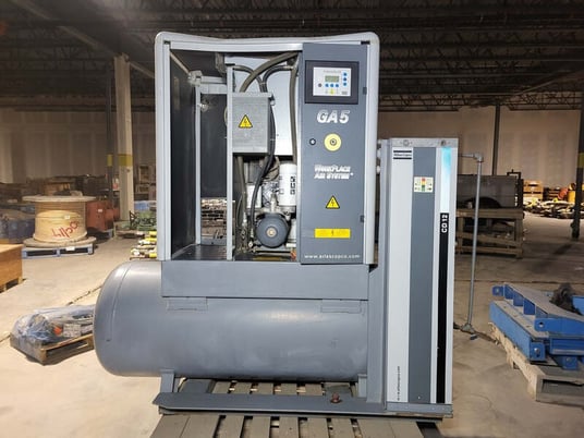 26 cfm, 131 psi, Atlas Copco #GA5, Rotary Screw Air Compressor, 7 HP, 240 V., 3-Ph., 2006 - Image 1