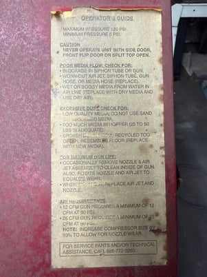 42" x 24" x 23" Ace Automation #2, sandbalst cabinet blast cleaning - Image 10