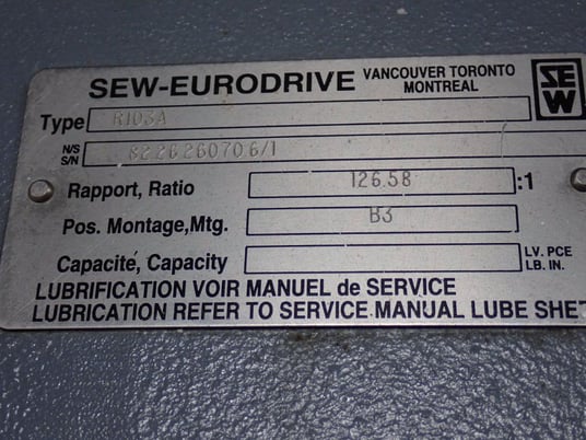 48" x 36" x 24" Sew-Eurodrive #R103A, Mixer - Image 10