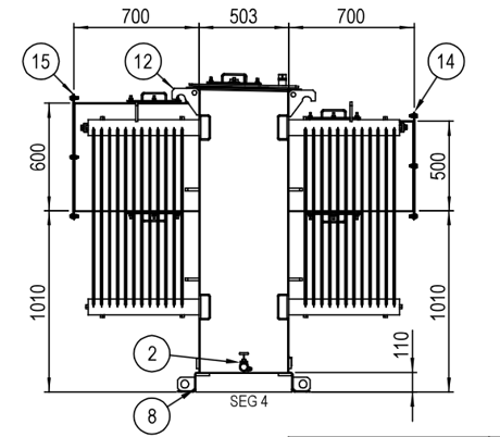 1000 KVA 13200 Primary, 480 Secondary, Voltran, pad mounted transformer, new, 2025 - Image 4