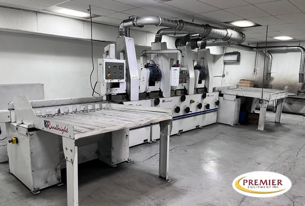 Rand-Bright #RB80D, dry polisher, electronic vari-speed feed drum, L to R, emergency stop, 2022 - Image 1