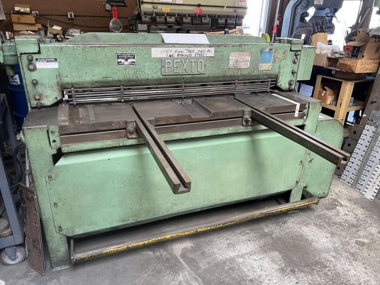 12 gauge x 4.4' Pexto #12U52, mechanical shear, 24" manual back gauge, 2-support arms, foot treadle - Image 2