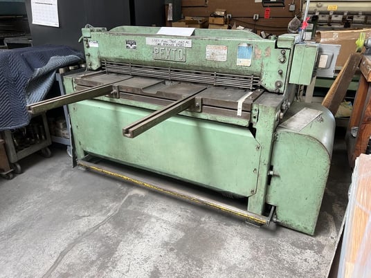 12 gauge x 4.4' Pexto #12U52, mechanical shear, 24" manual back gauge, 2-support arms, foot treadle - Image 5