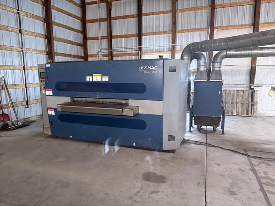 Lissmac #SBM-XL1500-G2S2, deburring machines, 60" x 4.72" working capacity, dust collector, 2016 - Image 2