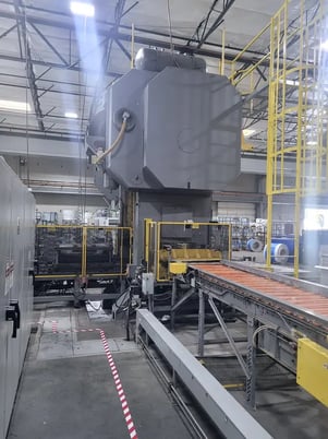500 Ton, Blow #LC2-500-60-48, straight side double crank, 10" stroke, 10" adj., 20-60 SPM, 68" x48"bed, air - Image 4
