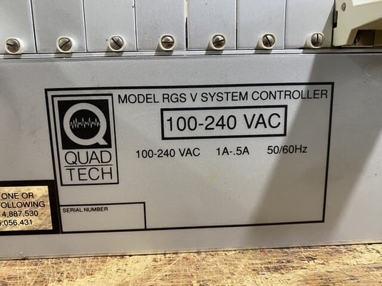 Quad Tech #RGS-V, System Controller, 100-240 VAC, 1A-.5A 50/60Hz, w/ CPU subpanel & switches - Image 3