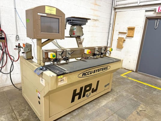 Accu-Systems #HPJ, CNC Bore, Glue & Dowel Inserter, 49" Table, (2) 24" working zones, 2 HP, 3500 RPM, 1.57" - Image 1