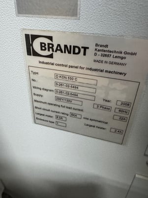 Brandt #O-KDN-530C, edgebander, 2008 - Image 3